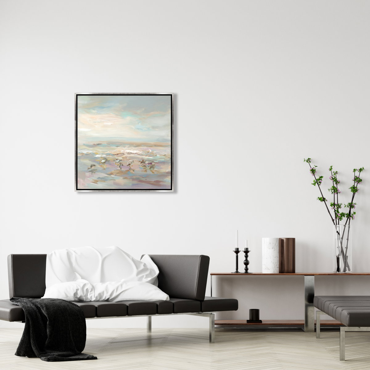 25.5 x 25.5 Pastel Seascape, Art by Leftbank Art, 25.5" width x 25.5" height View 2