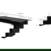 Lazarus Outdoor Bench Black, Benche by Moe's Home, 55.25" width x 18.5" height x 15.75" depth thumbnail 6