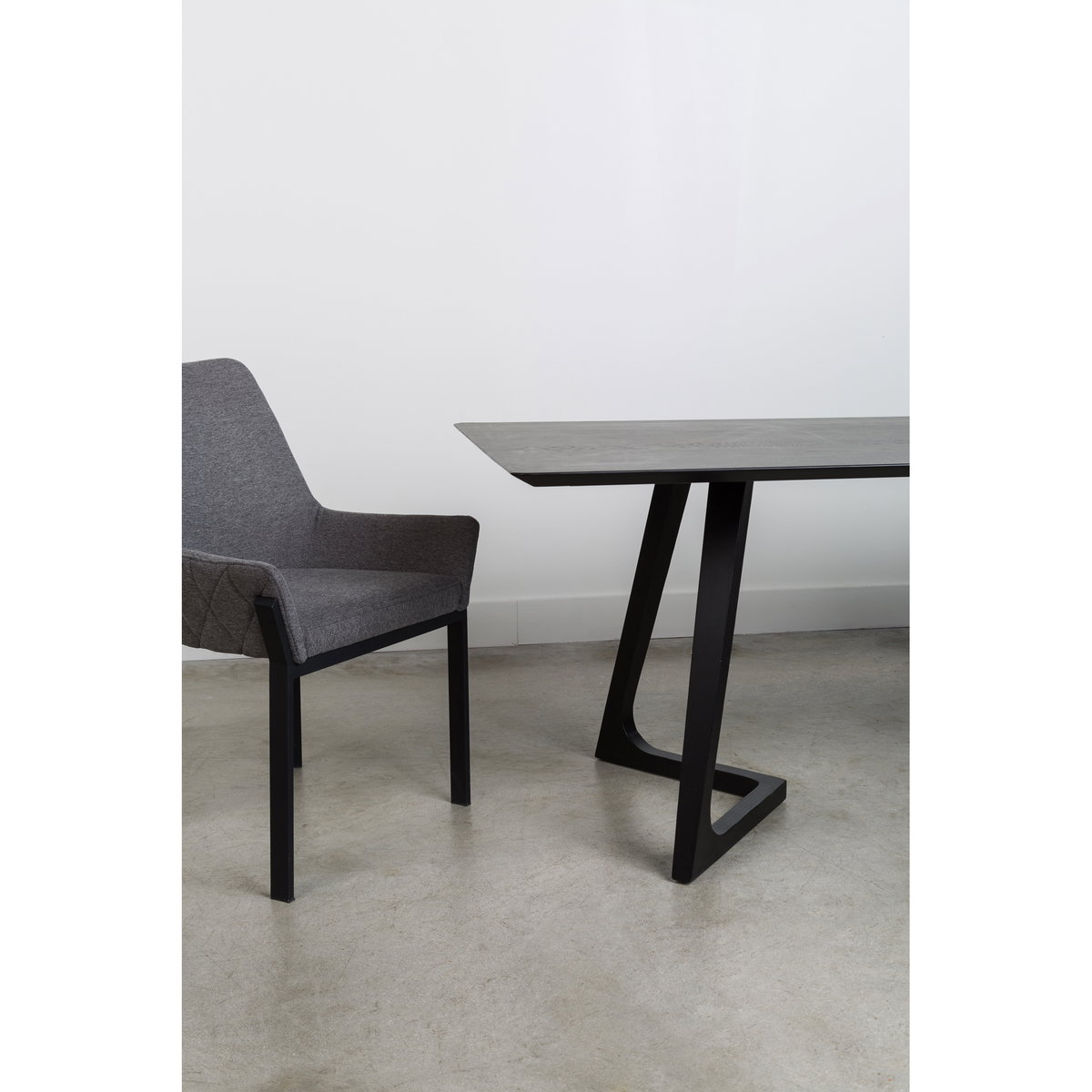 Lloyd Dining Chair Dark Grey - Set Of Two, by Moe's Home, 22" width x 34" height x 23" depth View 9