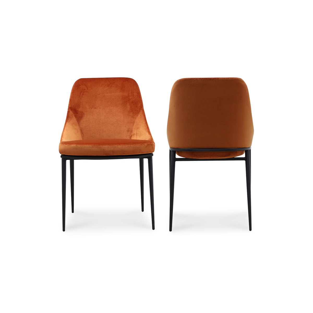 Sedona Dining Chair Amber - Set Of Two, by Moe's Home, 20" width x 31.5" height x 22" depth View 3