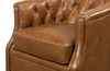 Coolidge Leather Swivel Chair, Cuba Brn, Seating by Sarreid, 30" length x 28" width x 31" height thumbnail 8