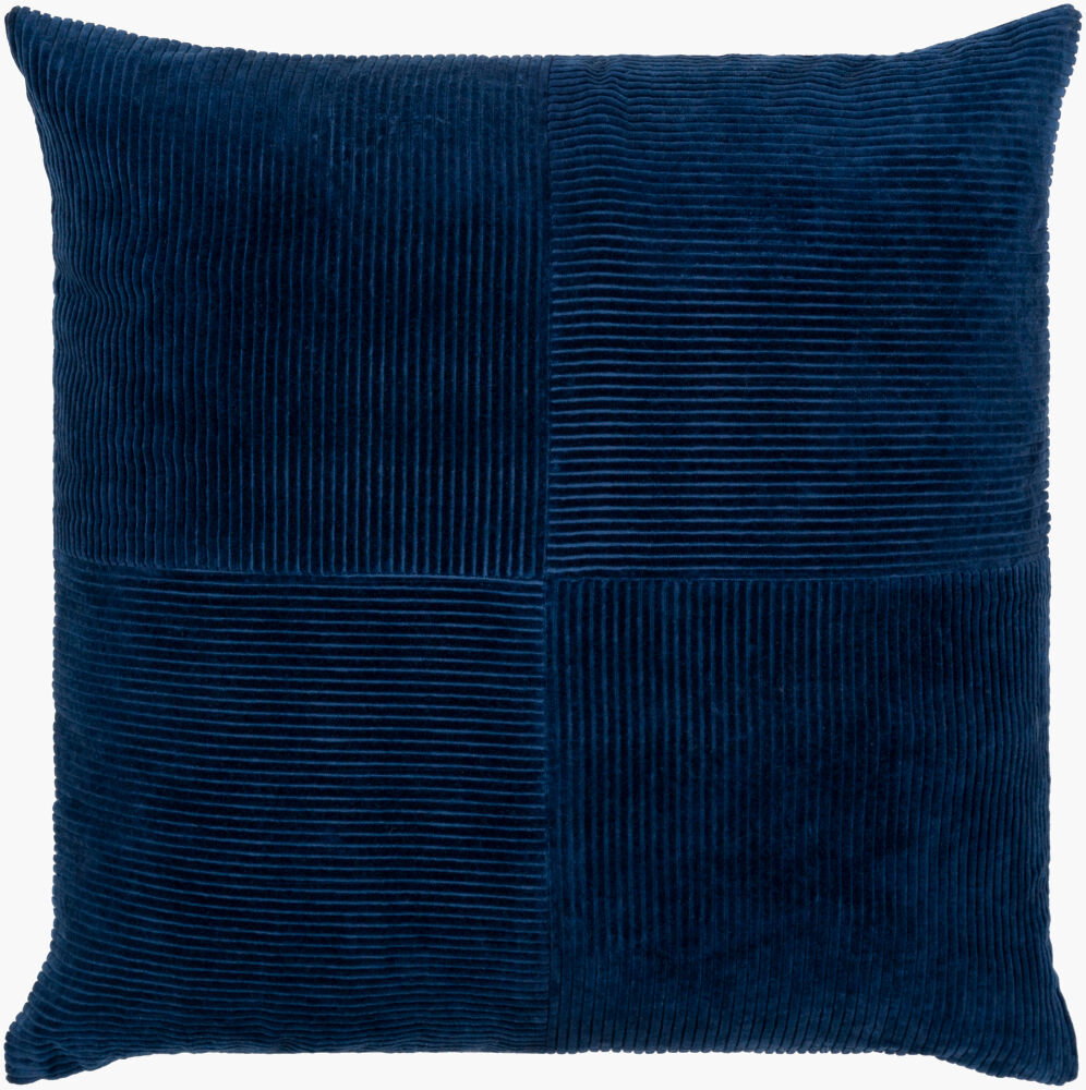 Corduroy Quarters Accent Pillow Down, Decorative Pillow by Surya, 18" length x 18" width