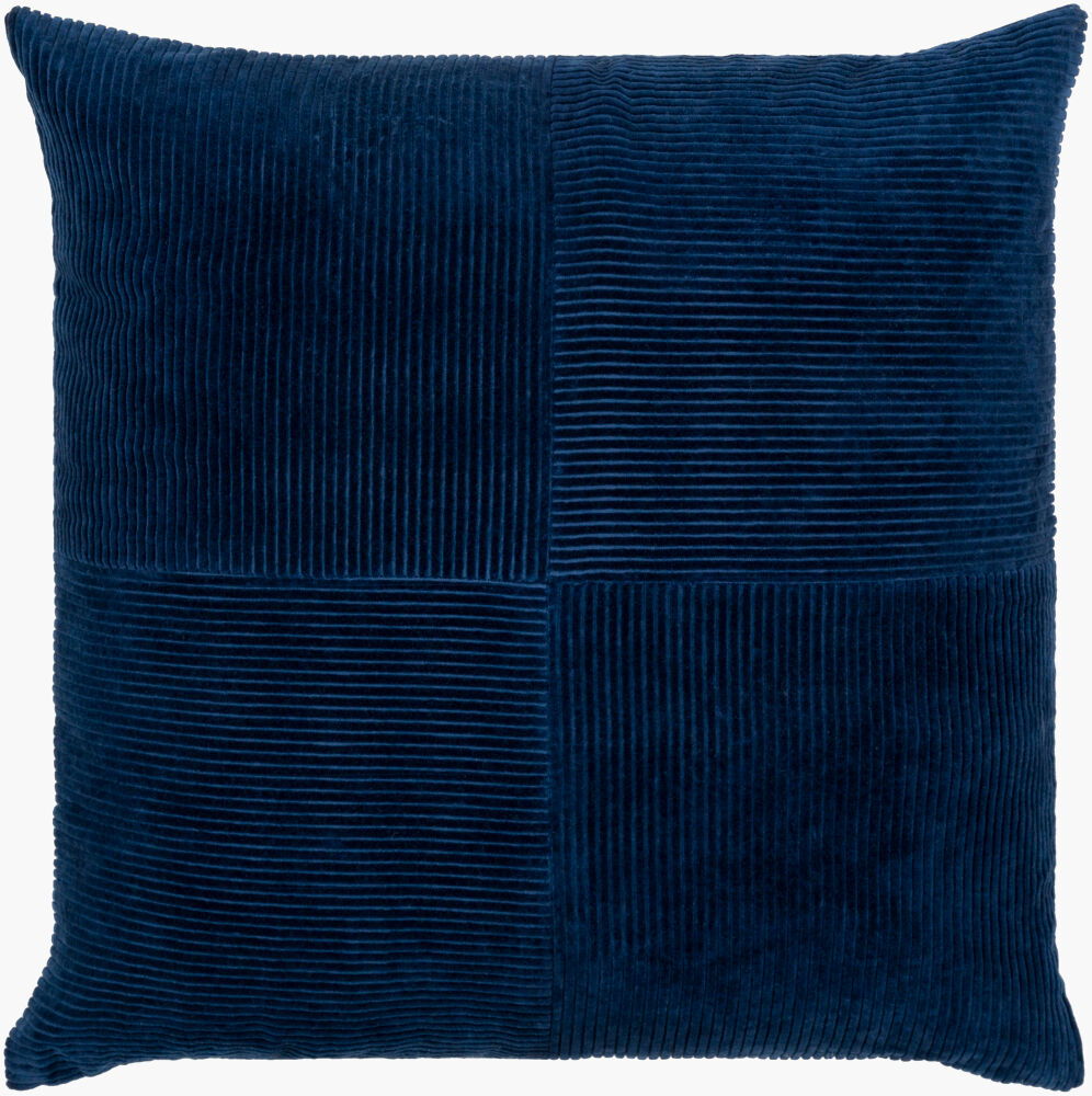 Corduroy Quarters Accent Pillow Poly, Decorative Pillow by Surya, 22" length x 22" width