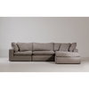 Clay Lounge Modular Sectional Light Grey, Sectional Sofa by Moe's Home, 133.5" width x 32.5" height x 89" depth thumbnail 4
