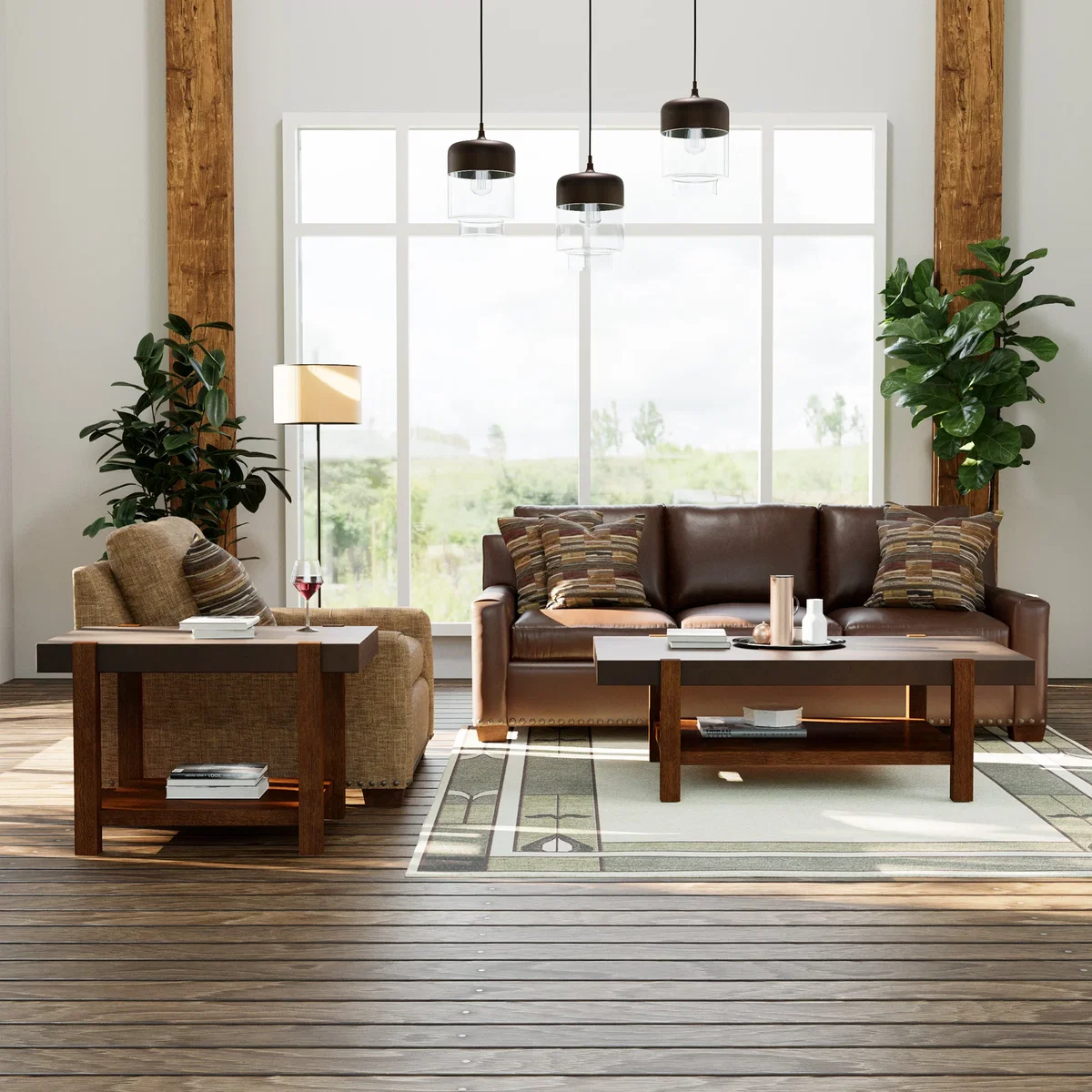 Durant Cocktail Table, Coffee Table by Stickley, 56" width x 18" height x 36" depth View 3