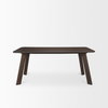 Welborn 72' Dark Brown Wood Rectangular Dining Table, by Mercana, 72" length x 40" width x 30" height thumbnail 5
