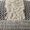 Darika  Black/White/Gray Cotton Pouf, Ottoman by Mercana, 16" length x 16" width x 16" height thumbnail 8
