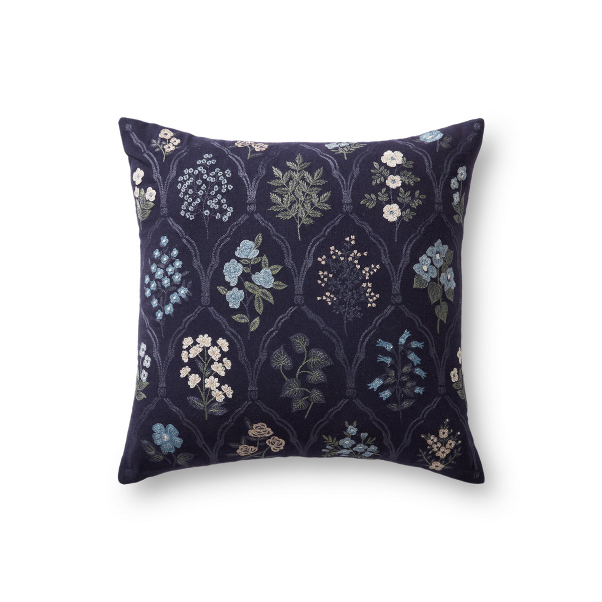 Rifle Paper Co. x Loloi No Name Pillow, Decorative Pillow, 18" length x 18" width