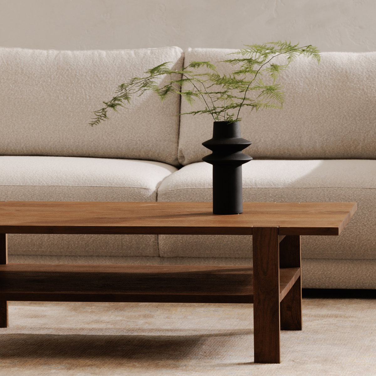 Workshop Coffee Table Vintage Brown, by Moe's Home, 54" width x 16" height x 26" depth View 10