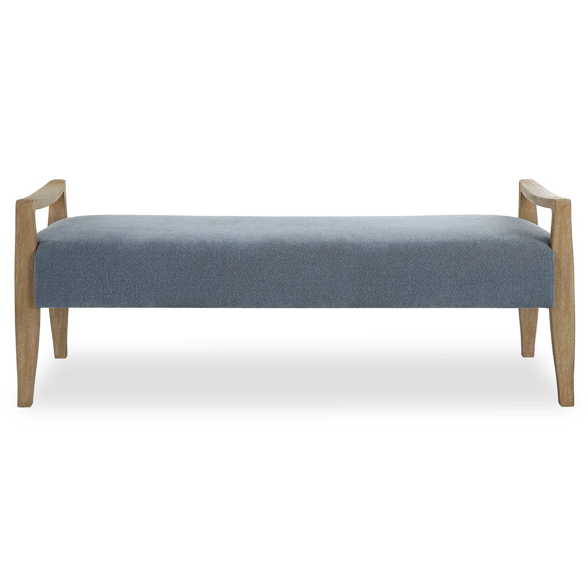 Daylight Sky Blue Bench, Benche by Uttermost, 59.25" width x 23" height x 21.5" depth View 1