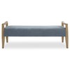 Daylight Sky Blue Bench, Benche by Uttermost, 59.25" width x 23" height x 21.5" depth thumbnail 1