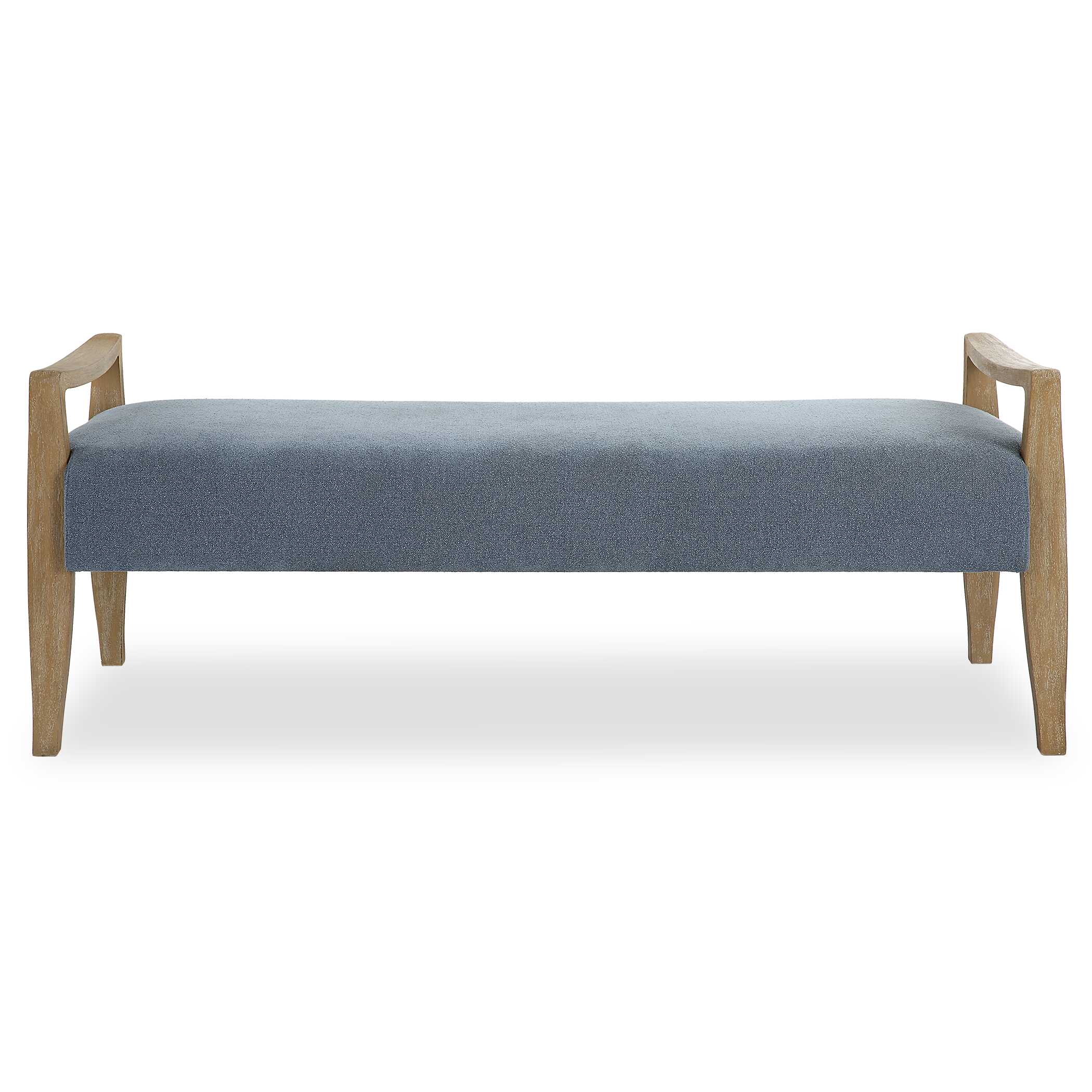 Daylight Sky Blue Bench, Furniture by Uttermost, 59.25" width x 23" height x 21.5" depth View 1