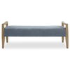 Daylight Sky Blue Bench, Furniture by Uttermost, 59.25" width x 23" height x 21.5" depth thumbnail 1