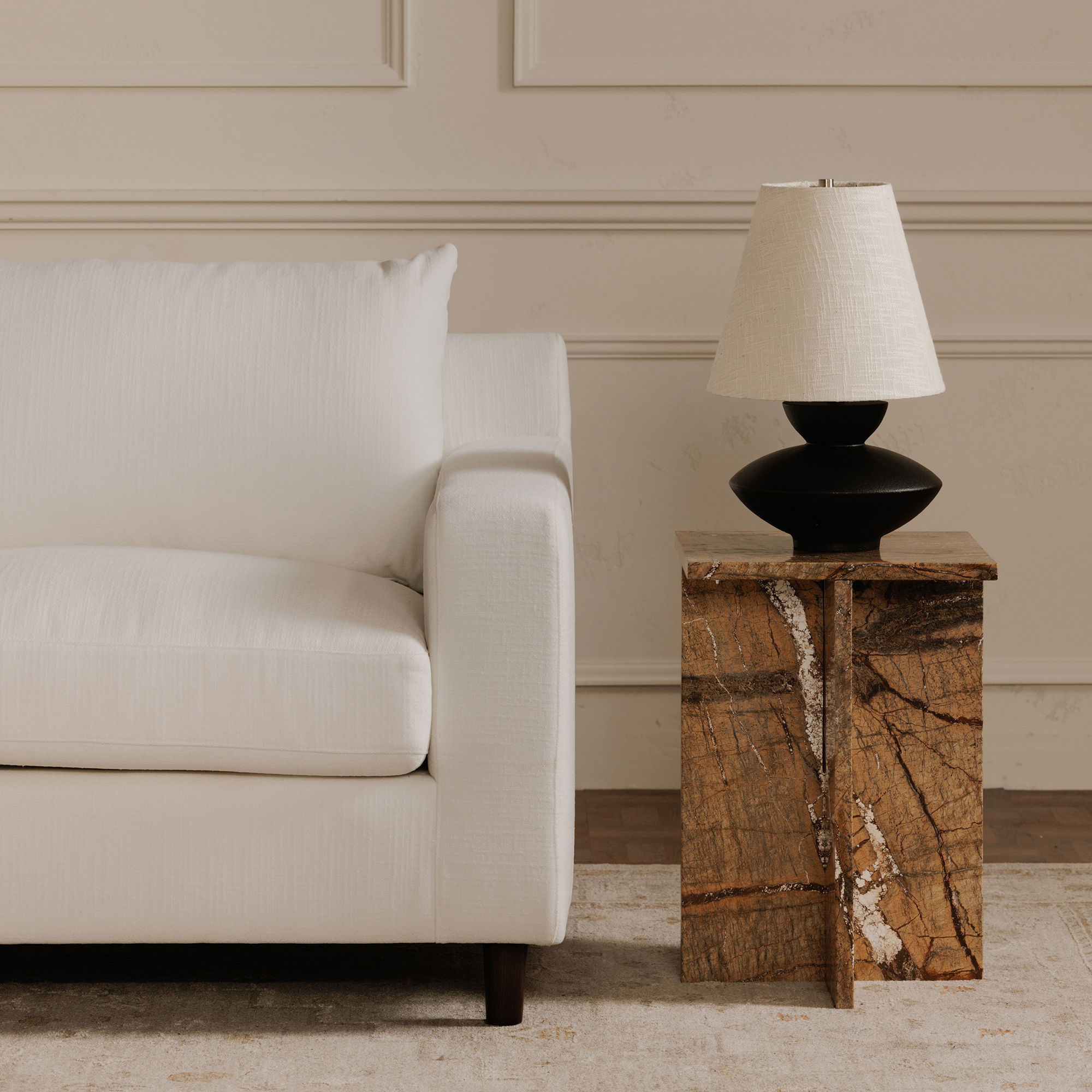 Hutton Right Sectional White large image 