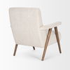 Nico Oatmeal Upholstered with Brown Wood Accent Chair, by Mercana, 25.98" length x 31.89" width x 32.28" height thumbnail 10