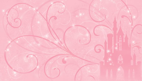 Princess Scroll Castle Chair Rail Wall Mural