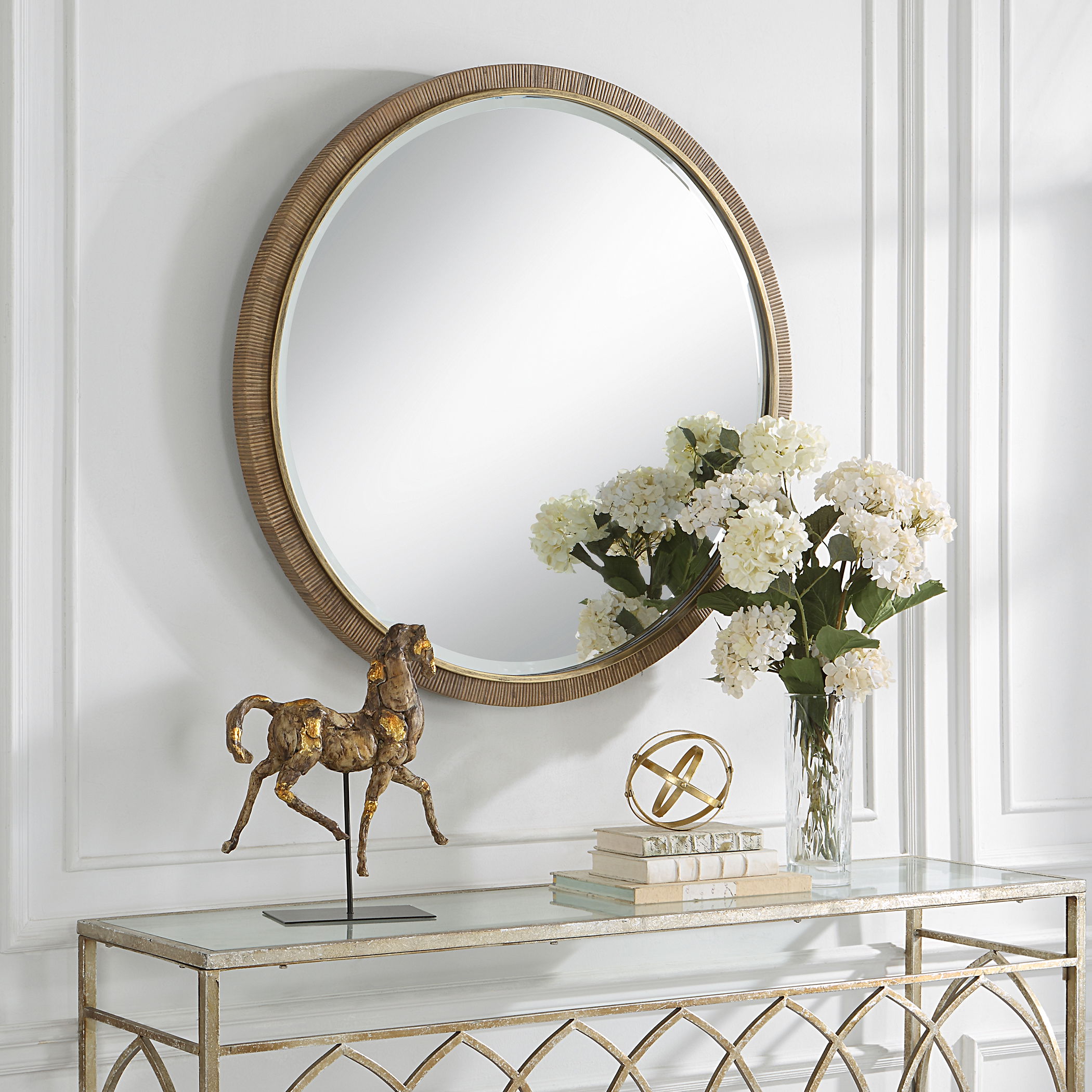 Paradise Round Rattan Mirror large image 