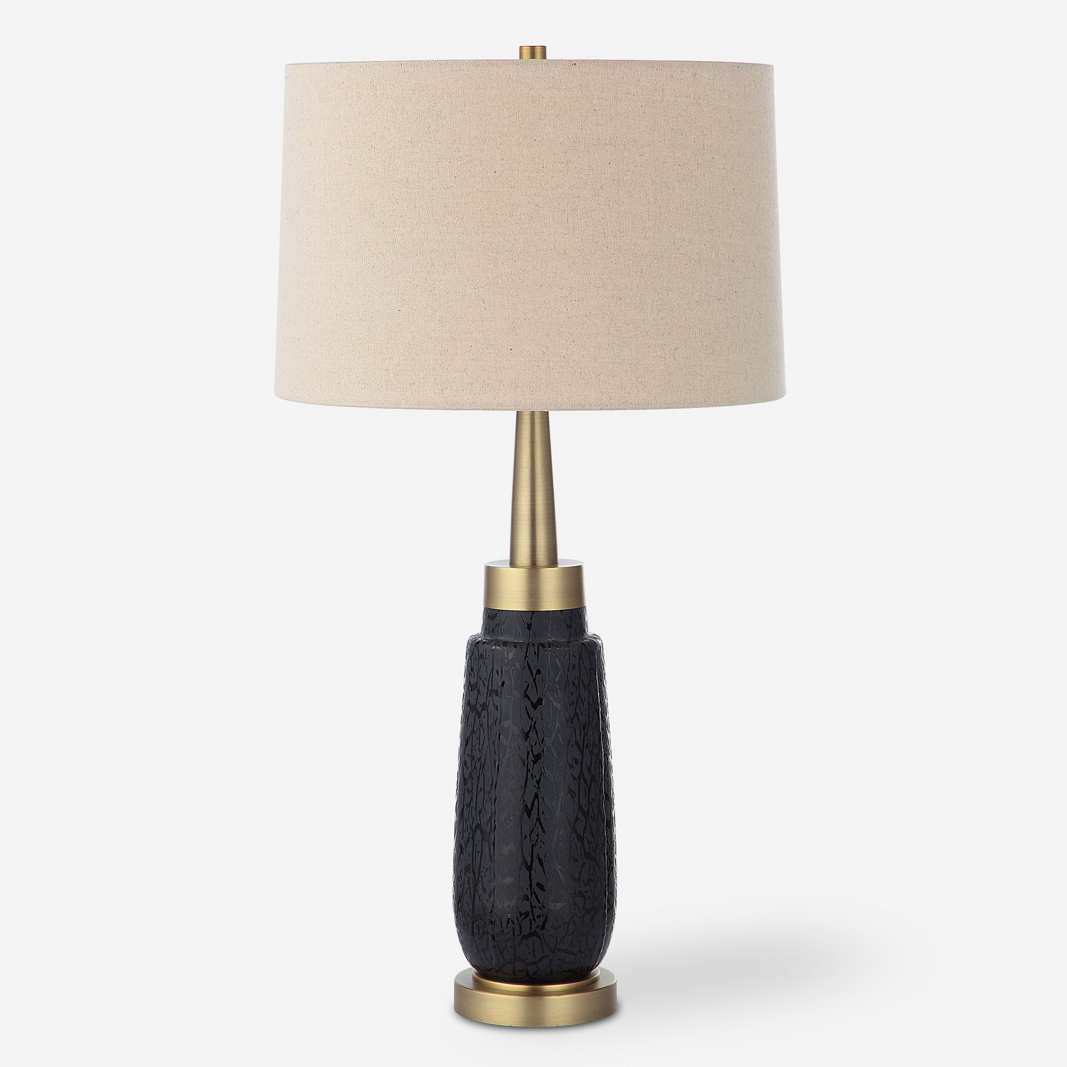 Spyglass Black Wood Grain Table Lamp large image 