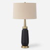 Spyglass Black Wood Grain Table Lamp thumbnail 0