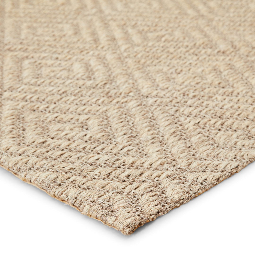 Naturals Tobago Brown/White Geometric Area Rug large image 