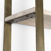 Taunton 80L x 10.5W x 90H Light Brown Wood with Gold Metal Frame 6 Tier Shelving Unit thumbnail 13