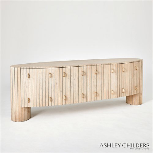 Luna Media Console, Furniture by Global Views, 84" width x 29" height View 3