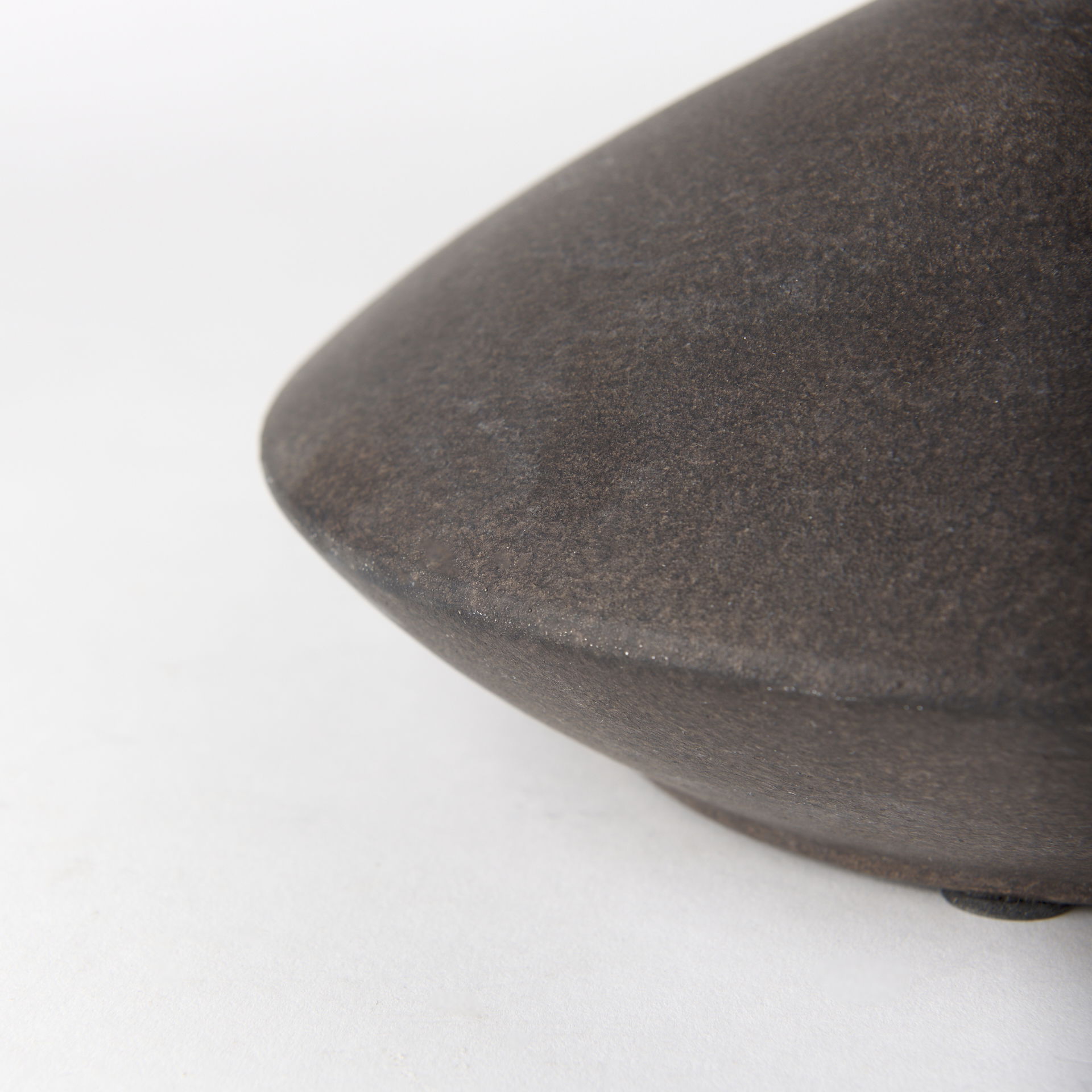 Rylee 6.9H Dark Brown Ceramic Vase, by Mercana, 7.87" length x 7.87" width x 6.89" height View 6