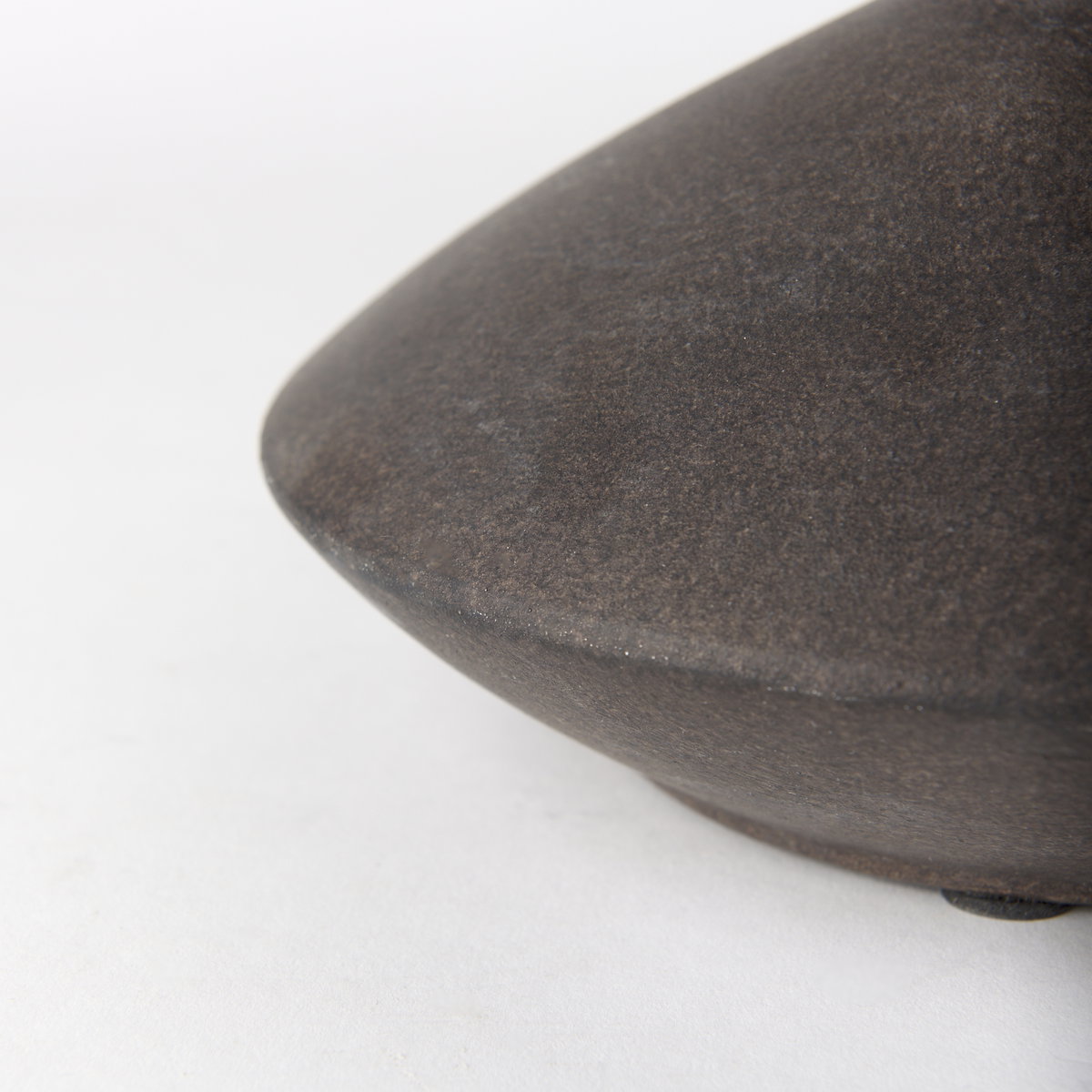 Rylee 6.9H Dark Brown Ceramic Vase, by Mercana, 7.87" length x 7.87" width x 6.89" height View 6