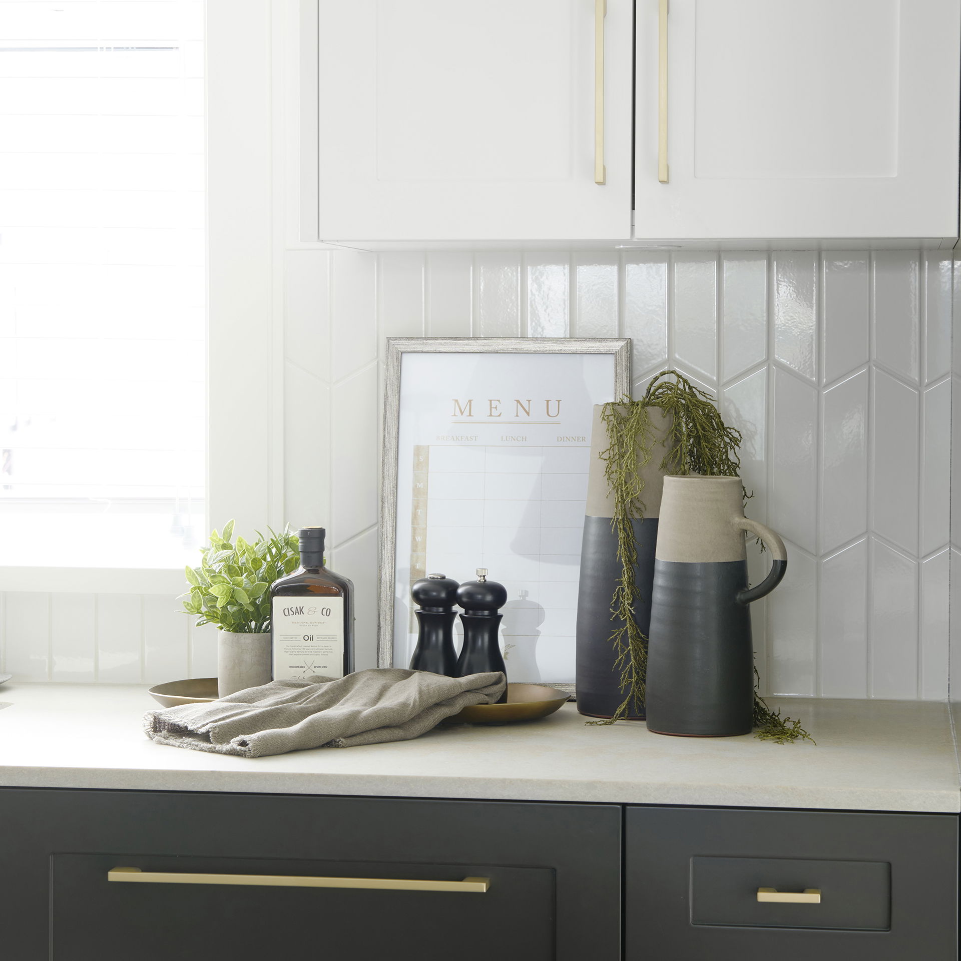 Garand Medium 15H Two-Toned Black/Natural Ceramic Jug, Decorative Jar by Mercana, 7.48" length x 5.12" width x 13.58" height View 5