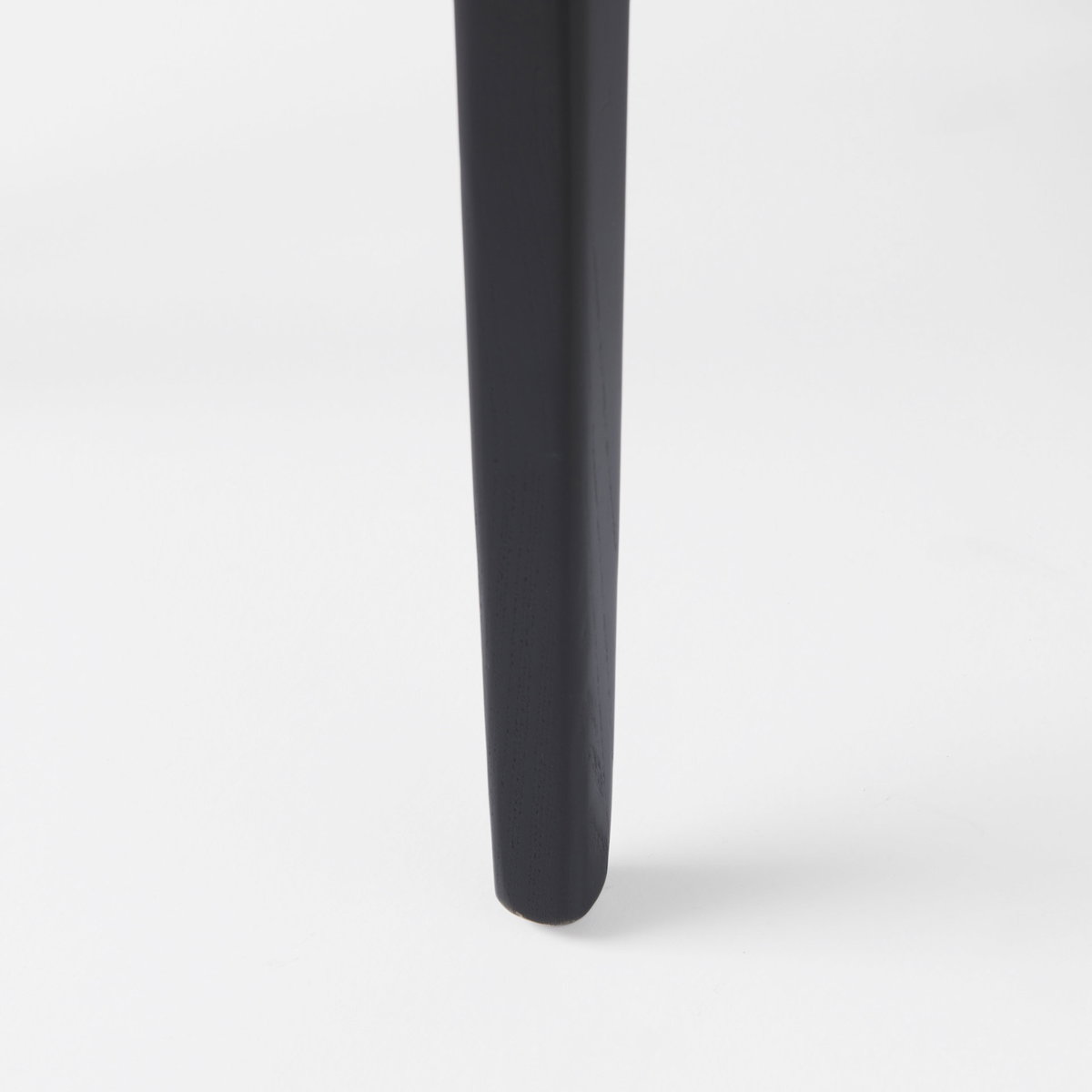 Clara Black Beech Wood with Cream Fabric Seat and Cane Back Armless Dining Chair, by Mercana, 18" length x 23" width x 33.75" height View 13