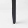 Clara Black Beech Wood with Cream Fabric Seat and Cane Back Armless Dining Chair, by Mercana, 18" length x 23" width x 33.75" height thumbnail 13