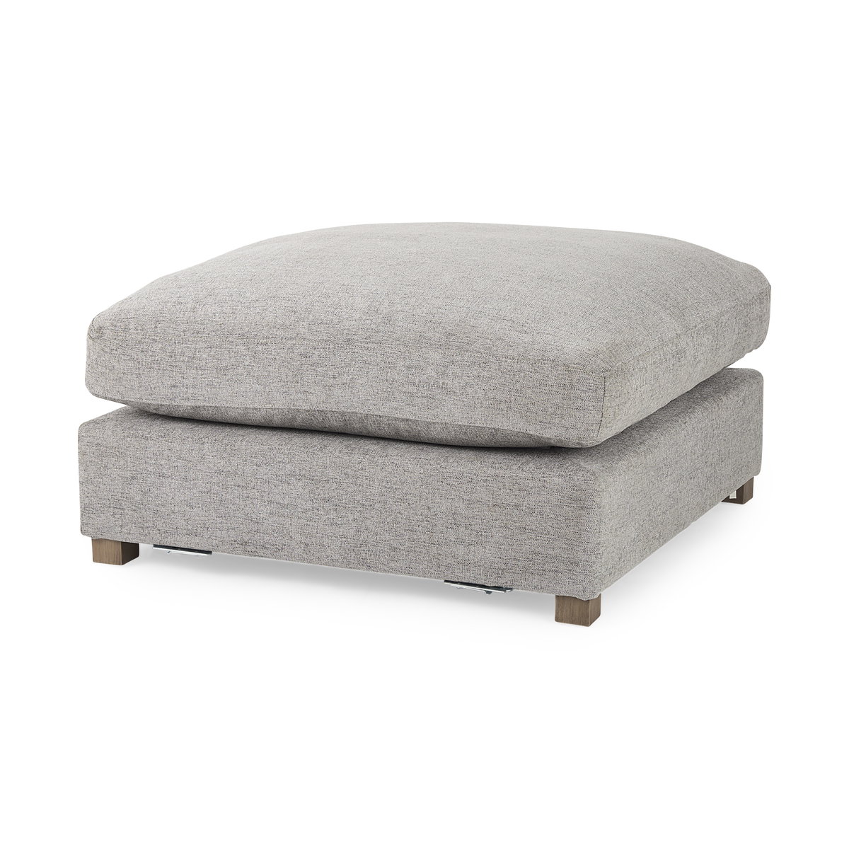 Valence  Medium Gray Full Size Ottoman Sectional Piece, Sectional Sofa by Mercana, 38.58" length x 38.58" width x 17.72" height View 1