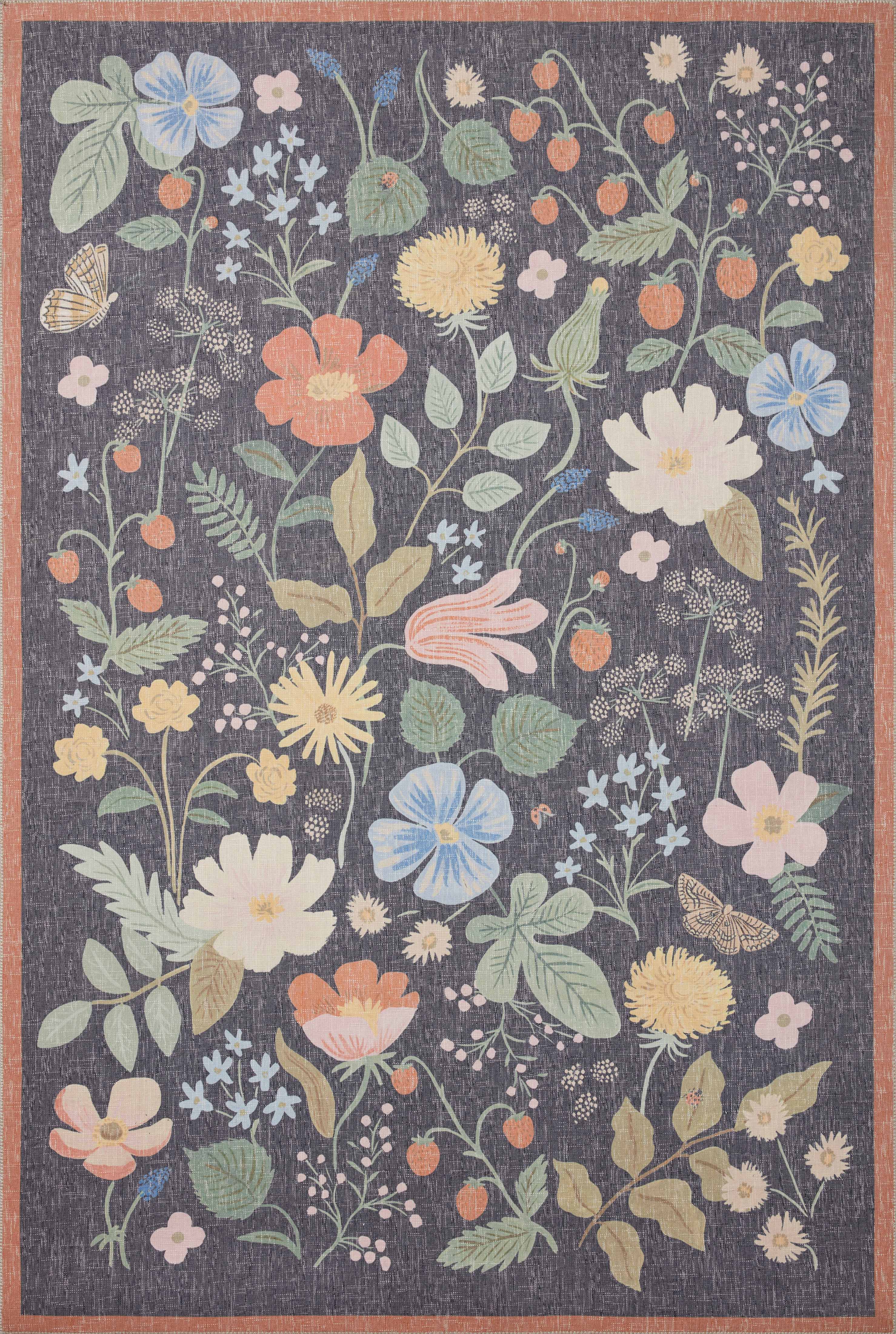 Rifle Paper Co. x Loloi Cotswolds Rug, 2'6" length x 7'6" width