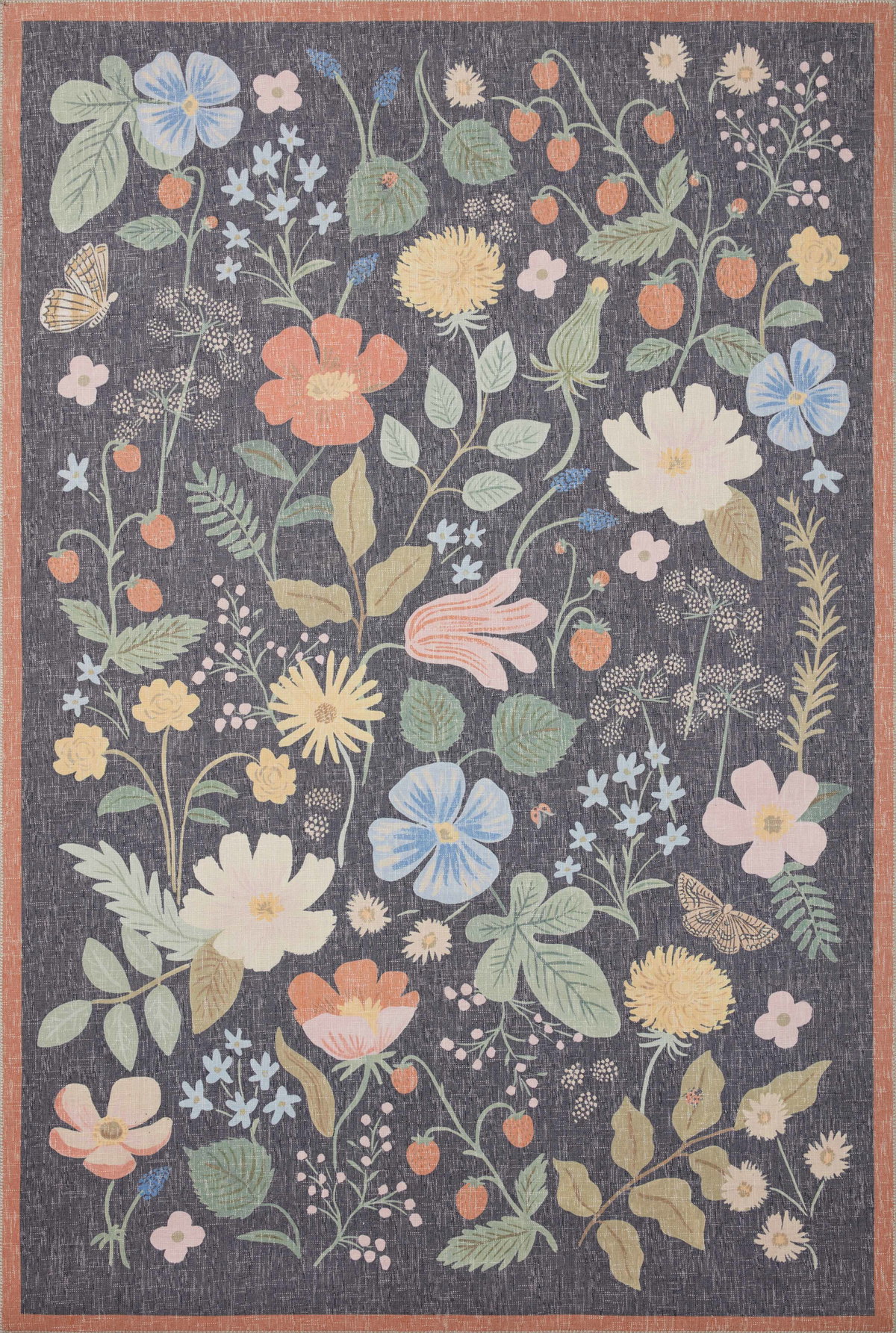 Rifle Paper Co. x Loloi Cotswolds Rug, 3'6" length x 5'6" width View 1