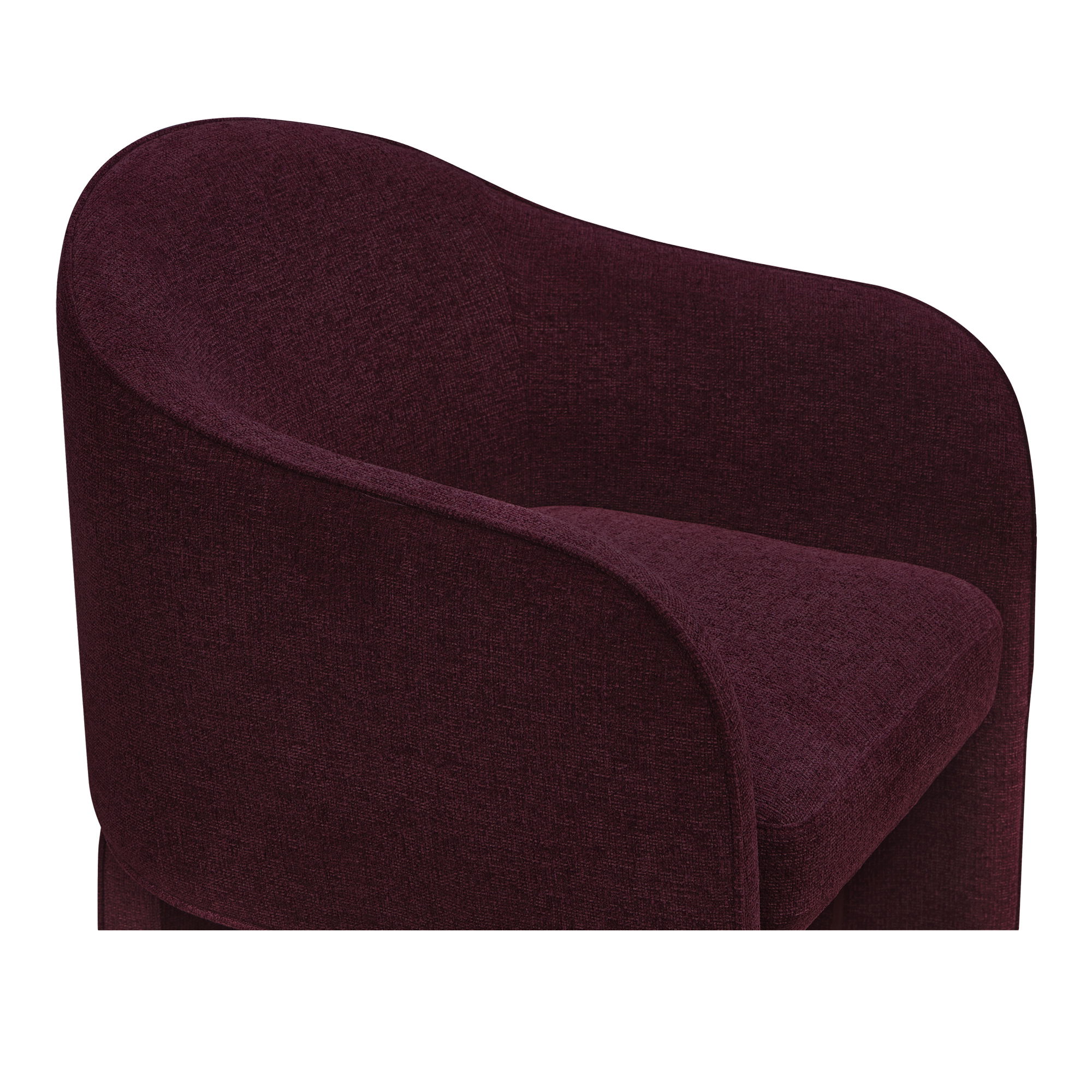 Clara Dining Chair Plum, by Moe's Home, 24.75" width x 32.25" height x 26" depth View 5