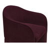 Clara Dining Chair Plum, by Moe's Home, 24.75" width x 32.25" height x 26" depth thumbnail 5