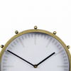 Marian  Gold Metal with Studs Round Table Clock, by Mercana, 11.02" length x 3.15" width x 11.02" height thumbnail 9