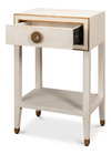 Gabriella Shagreen Nightstand Osprey Wht, by Sarreid, 1'2" length x 1'8" width x 2'7" height thumbnail 9