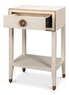 Gabriella Shagreen Nightstand,Osprey Wht, by Sarreid, 20" length x 14" width x 31" height thumbnail 9
