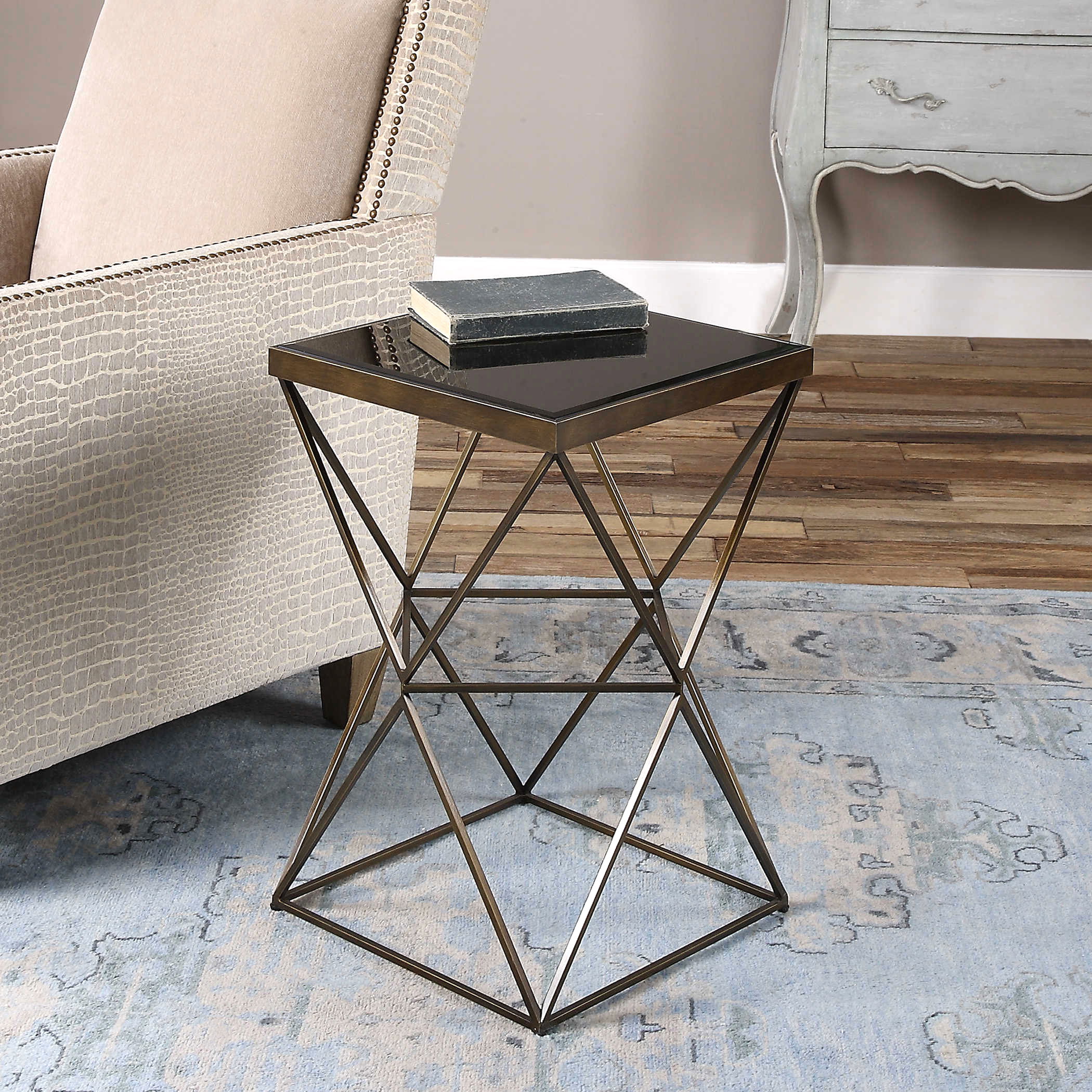 Uberto Caged Frame Accent Table large image 