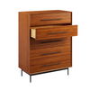 Taylor 5 Drawer Chest, Amber, Dresser by Greenington, 36.75" length x 20" width x 49.72" height thumbnail 6