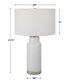 Albany White Farmhouse Table Lamp thumbnail 2