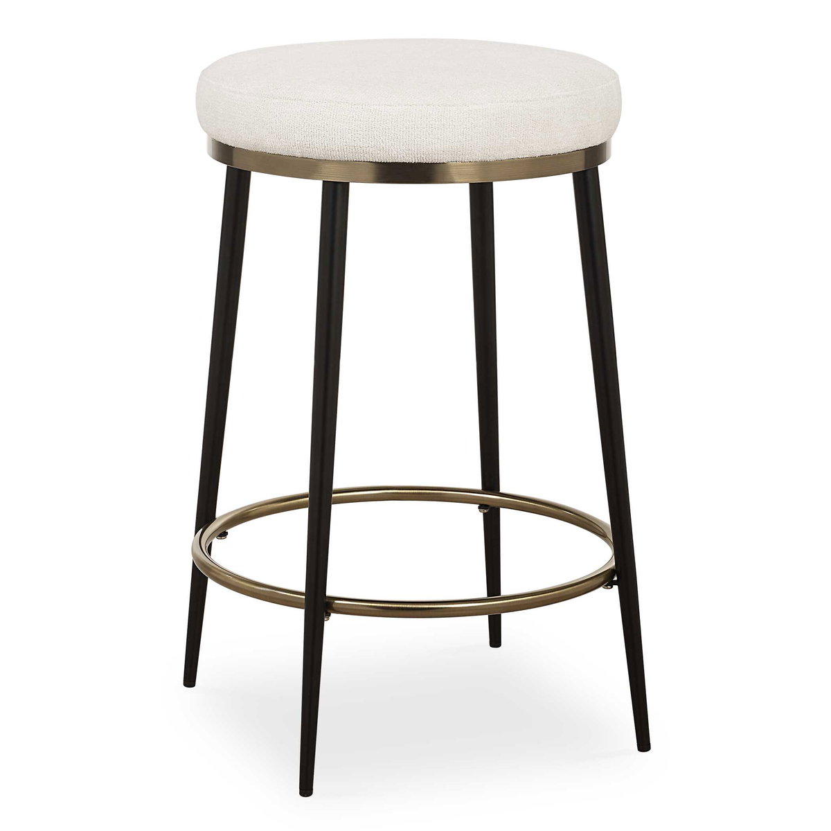Ensemble Cream Counter Stool, Counter & Bar Stool by Uttermost, 19.75" width x 26" height x 19.75" depth View 1