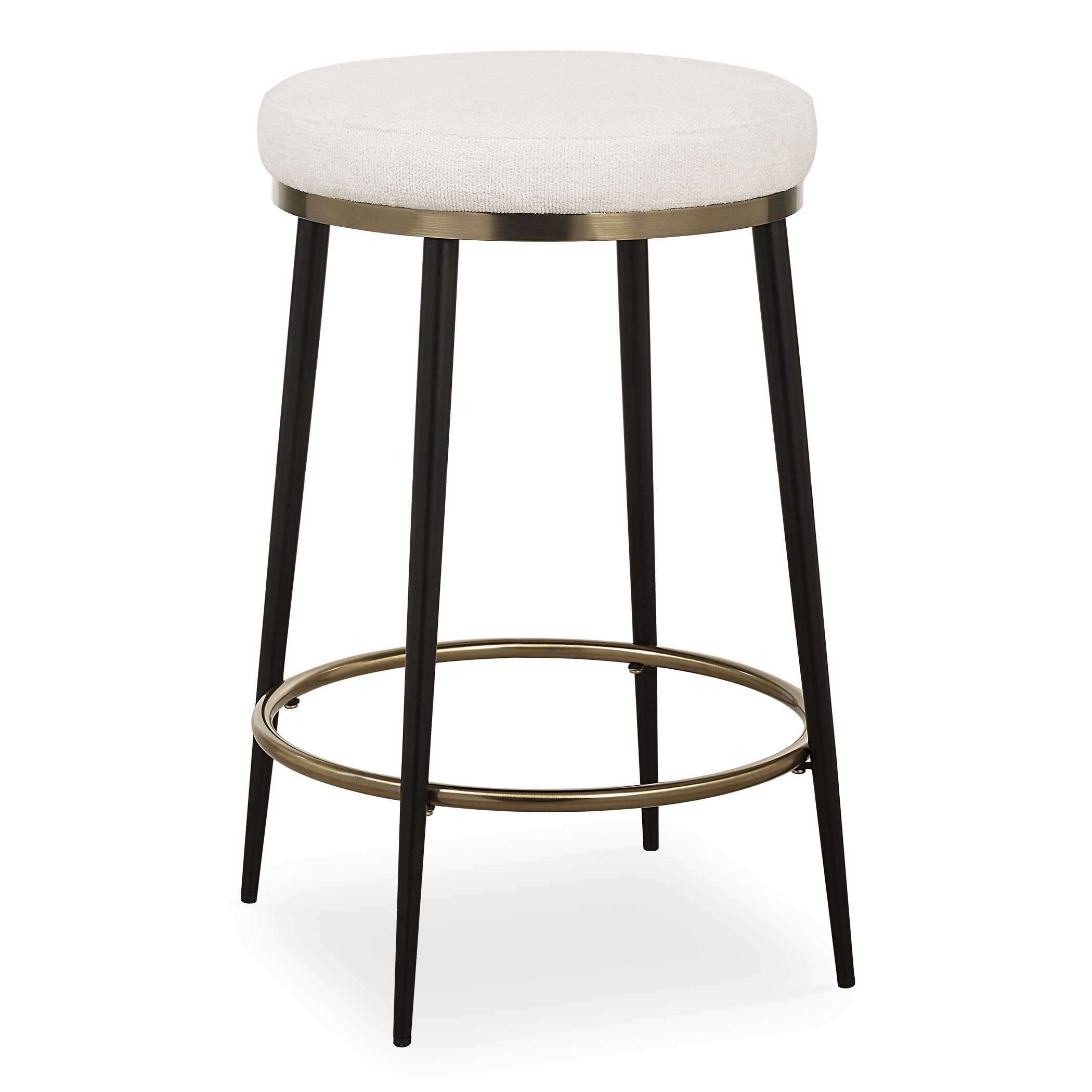 Ensemble Cream Counter Stool, Furniture by Uttermost, 19.75" width x 26" height x 19.75" depth View 1