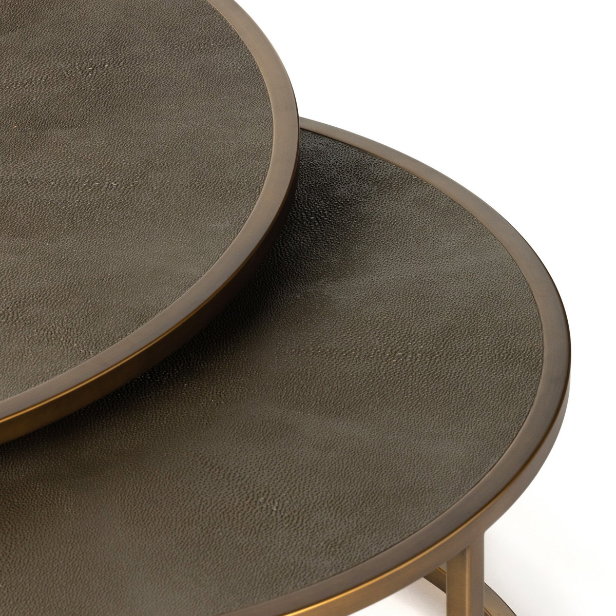 Shagreen Nesting Coffee Table, by Four Hands, 16" height x 38" depth View 8