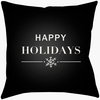 Happy Holidays Accent Pillow, Decorative Pillow by Surya, 16" length x 16" width thumbnail