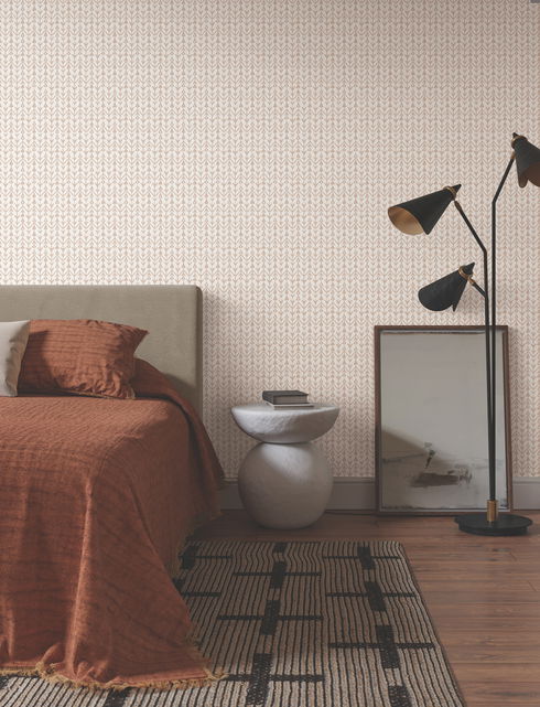 Martigue Stripe Blush Wallpaper