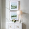 Soft Sage Abstract Landscape Prints Set/2, Art by Uttermost, 28" width x 28" height x 2.12" depth thumbnail 2