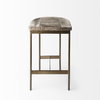 Millie 16.75 X 17.75 X 26.25 Hair-on-hide Seat with Gold Metal Frame Counter Stool, Counter & Bar Stool by Mercana, 16.75" length x 17.75" width x 26" height thumbnail 7