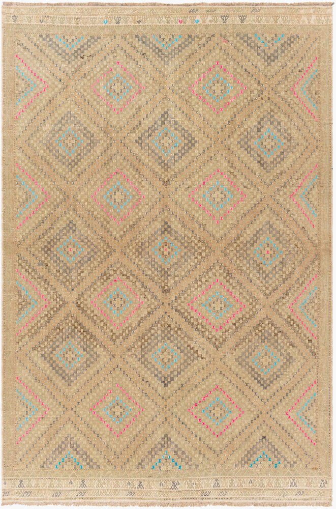 Antique One of a Kind Handmade Rug, by Surya, 9'3" length x 6'3" width